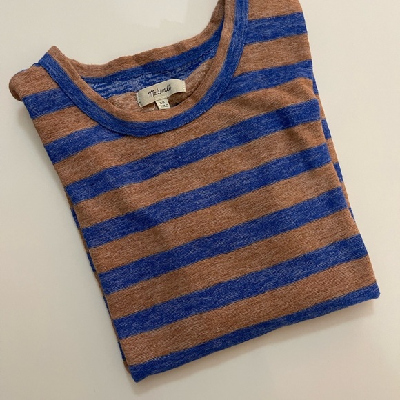 Madewell Hi-Fi Shrunken Tee in Loretta Stripe Women’s size XS - Picture 2 of 11